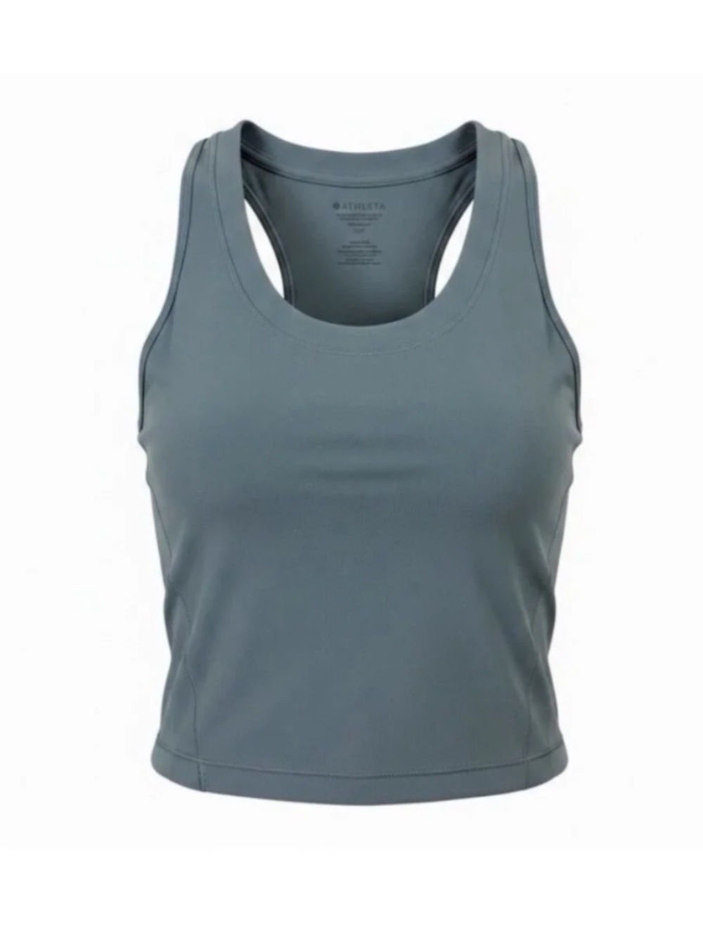 Athleta Shanti Crop Tank 3.0 Top Dusty Blue Scoop Neck Performance Tank